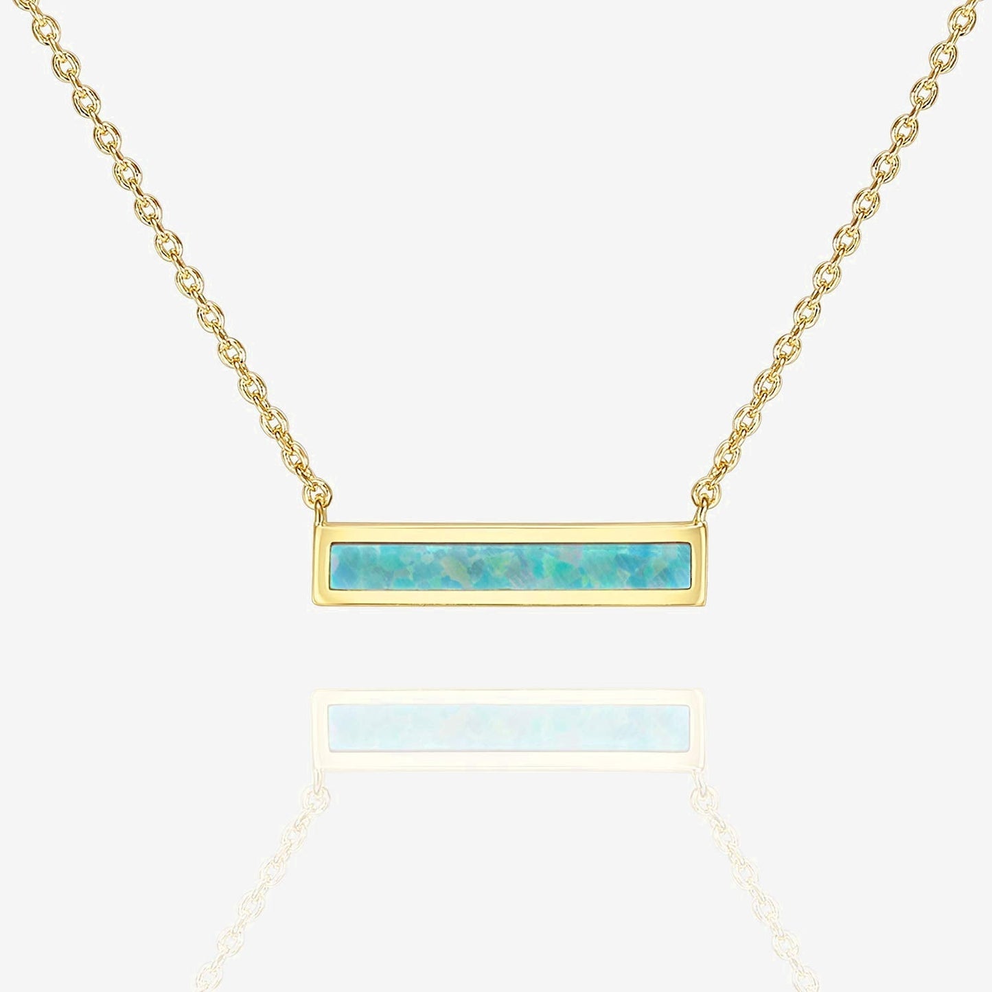 Opal Bar Necklace