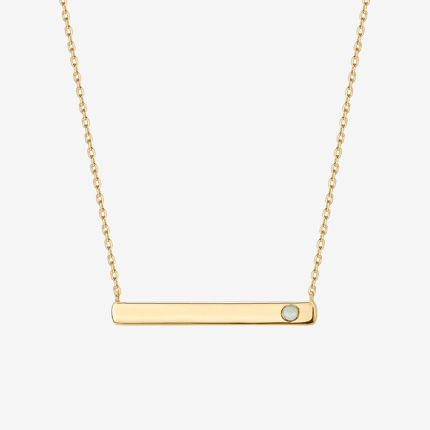 Horizontal Birthstone Bar Necklace