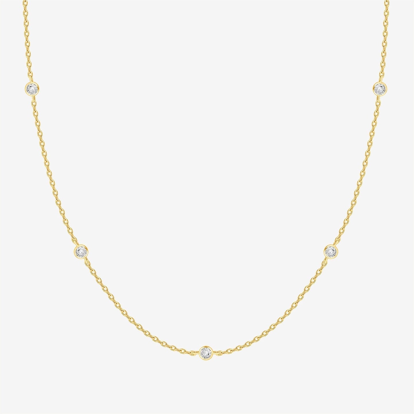Pearl & Diamond Essence Chain Necklace