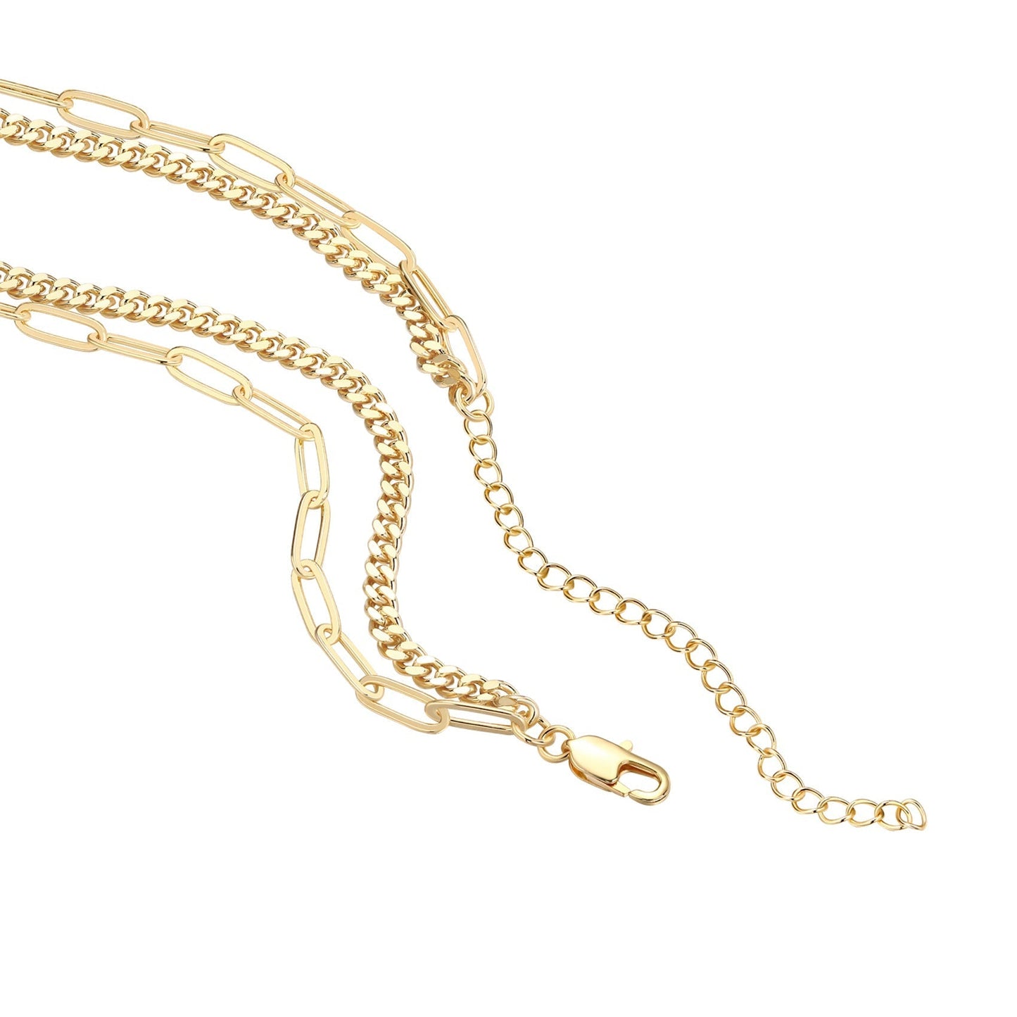 Layered Chain Circle Necklace