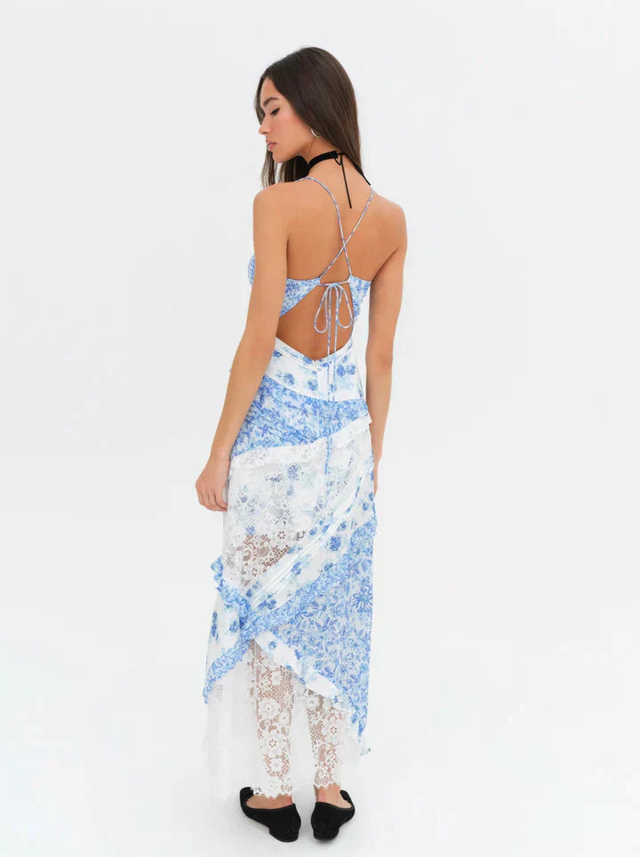Blue Rosalyn Maxi Dress