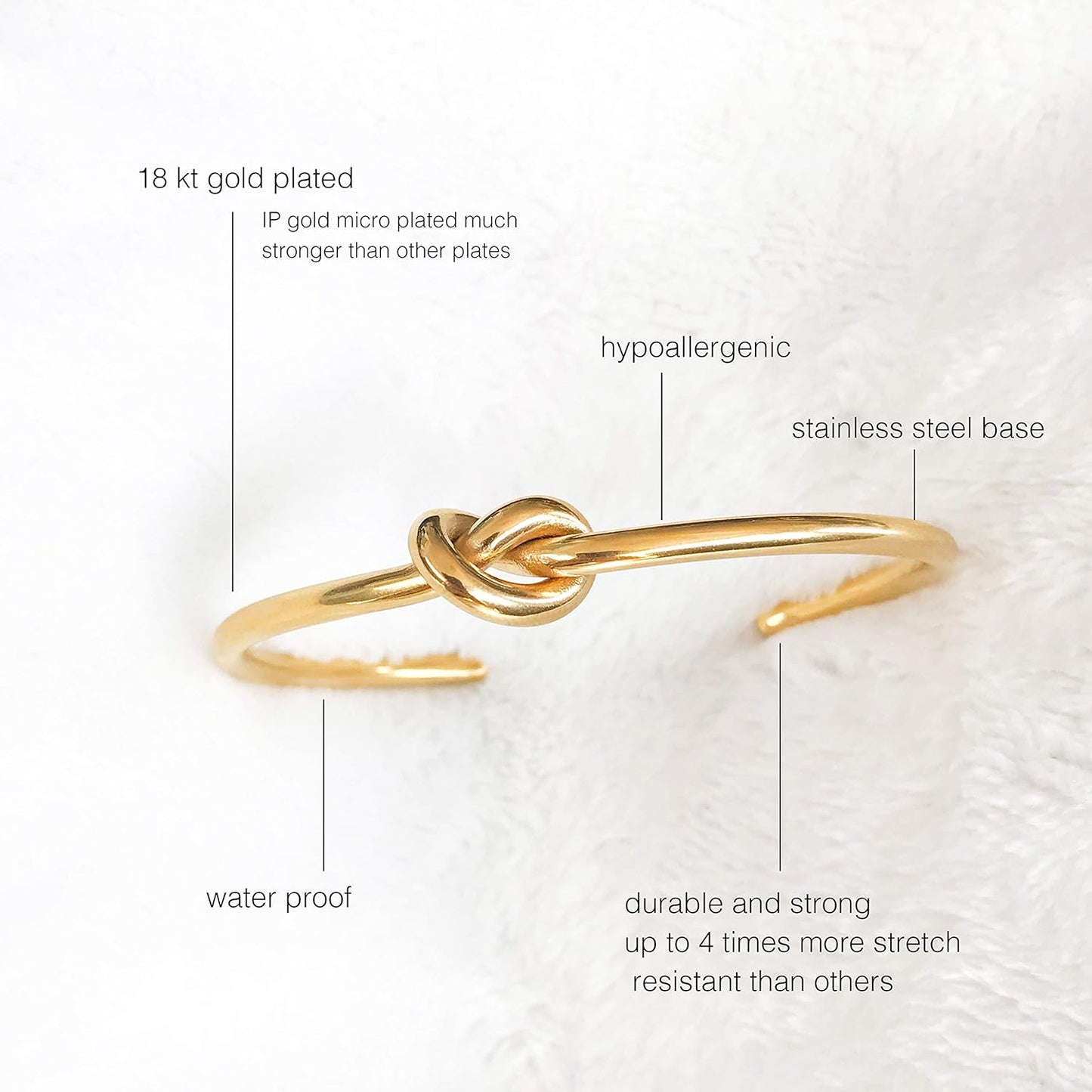 Knot Bracelet 18K Gold Plated