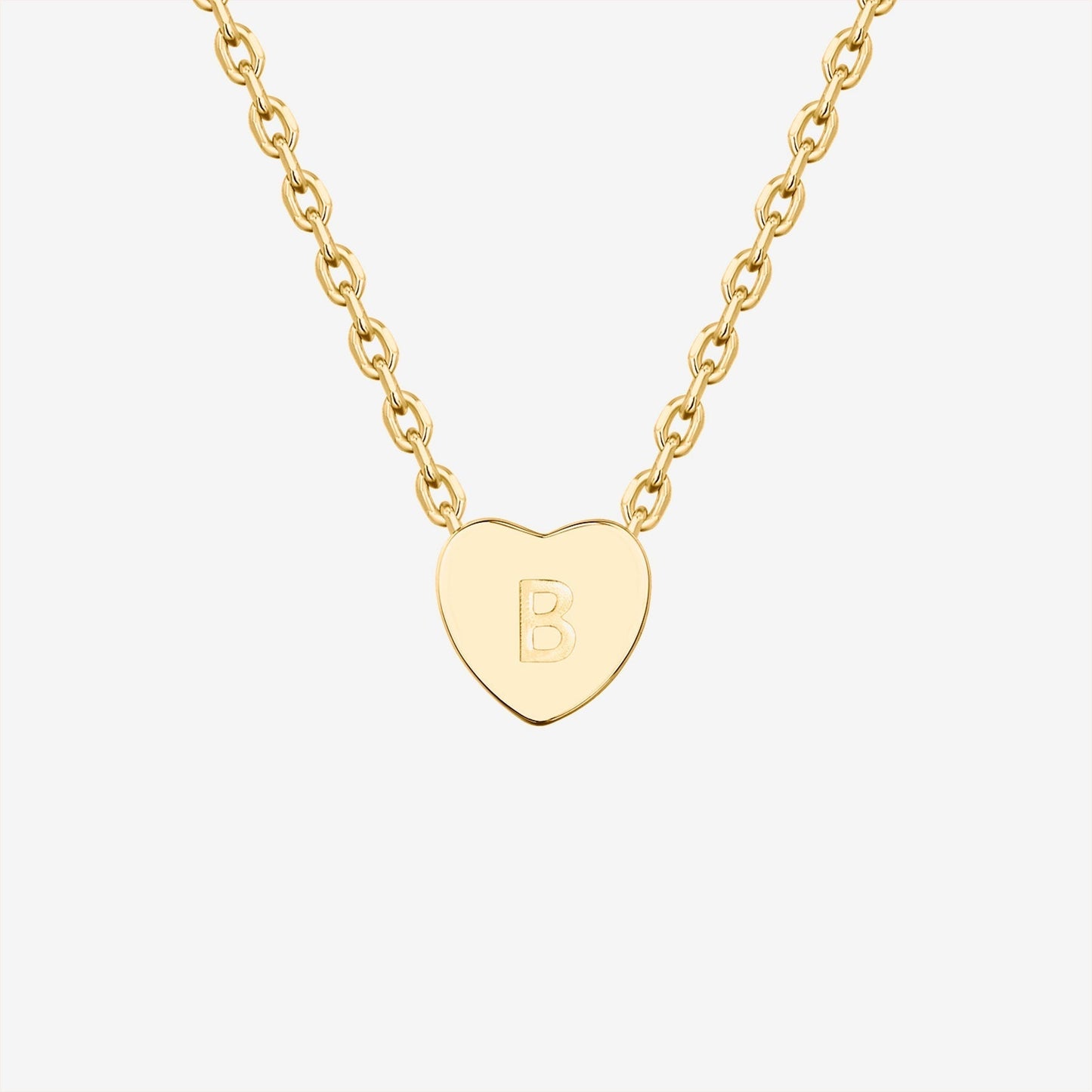 Dainty Heart Initial Necklace