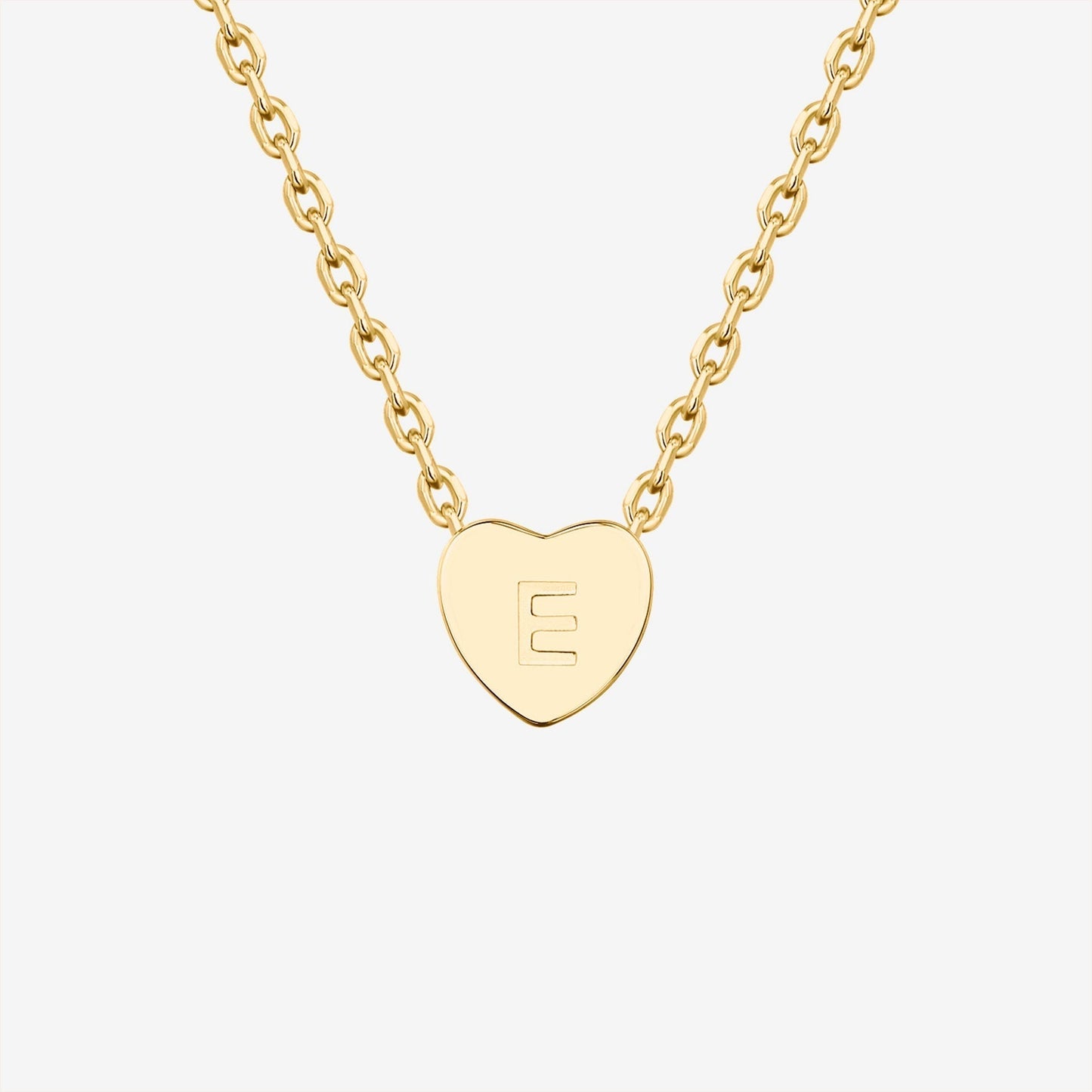 Dainty Heart Initial Necklace