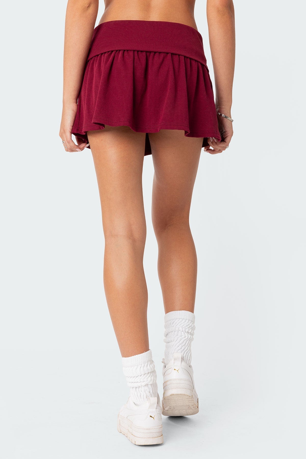 Kalina Fold Over Mini Skirt