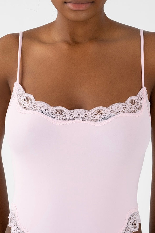 Pink Lace Bodysuit