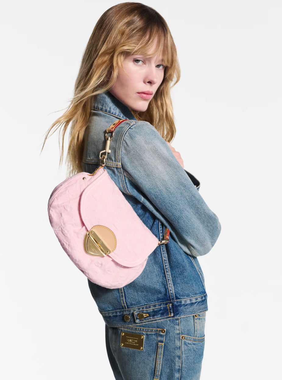 Pink Denim Marina Bag