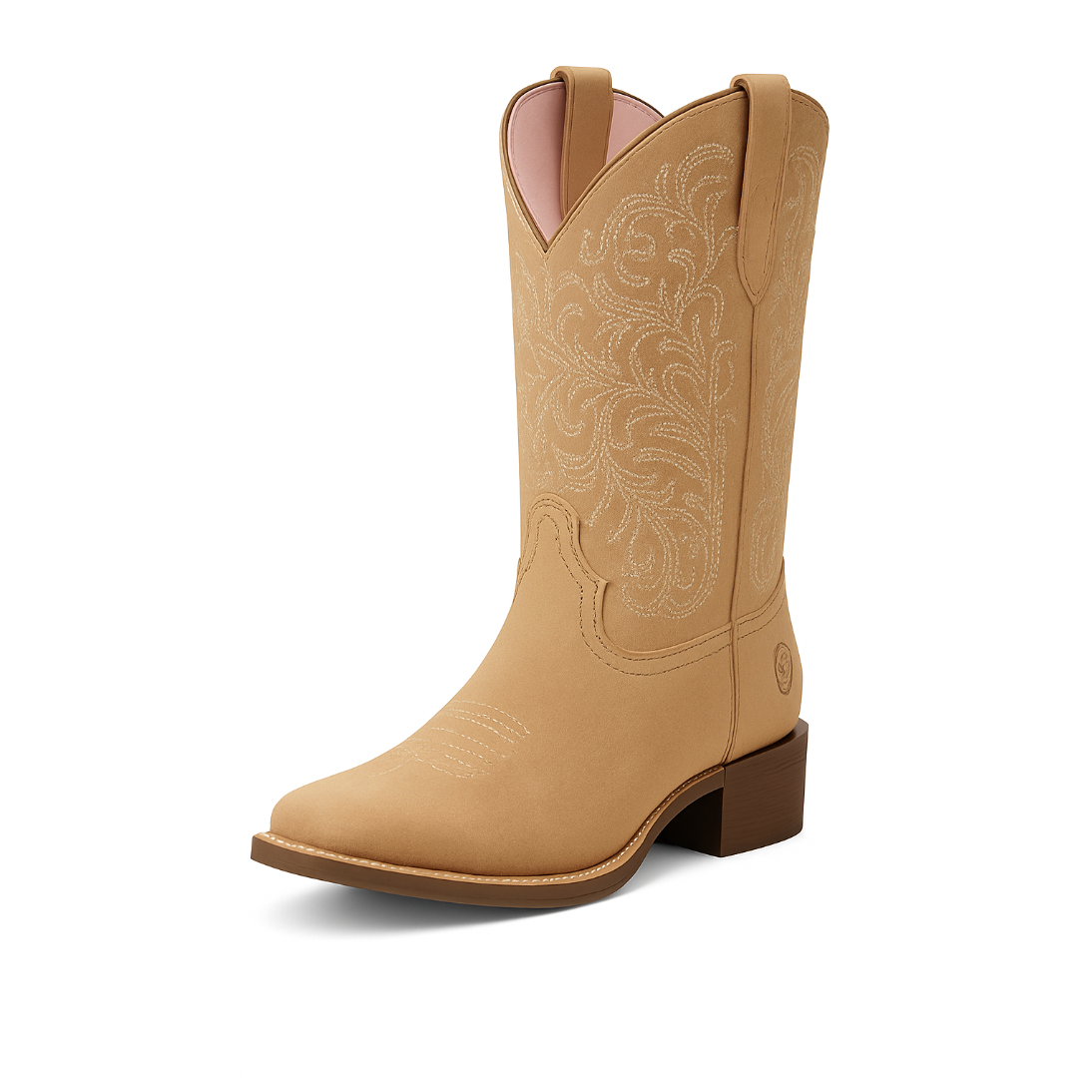 PINK STITCHED COWGIRL BOOTS