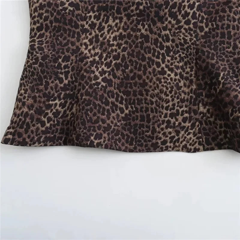 Leopard Satin Tank