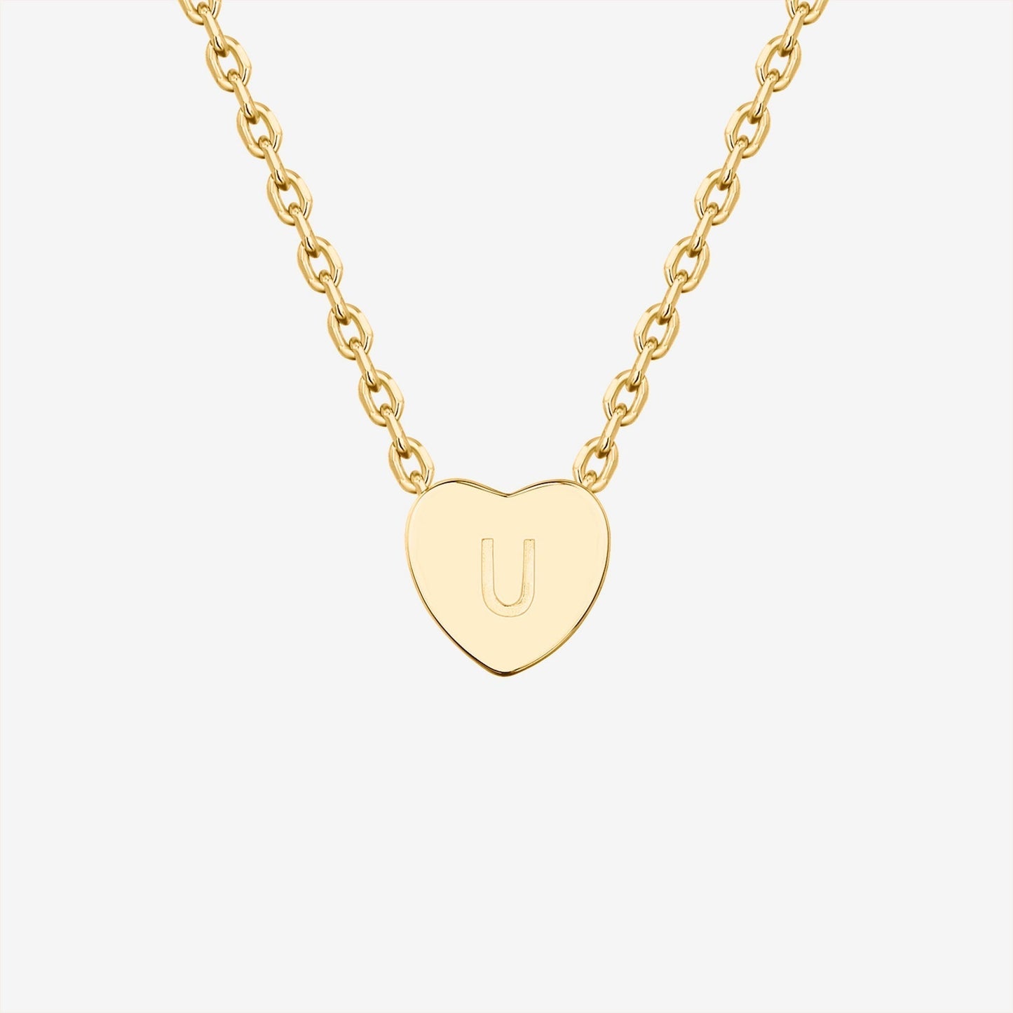 Dainty Heart Initial Necklace