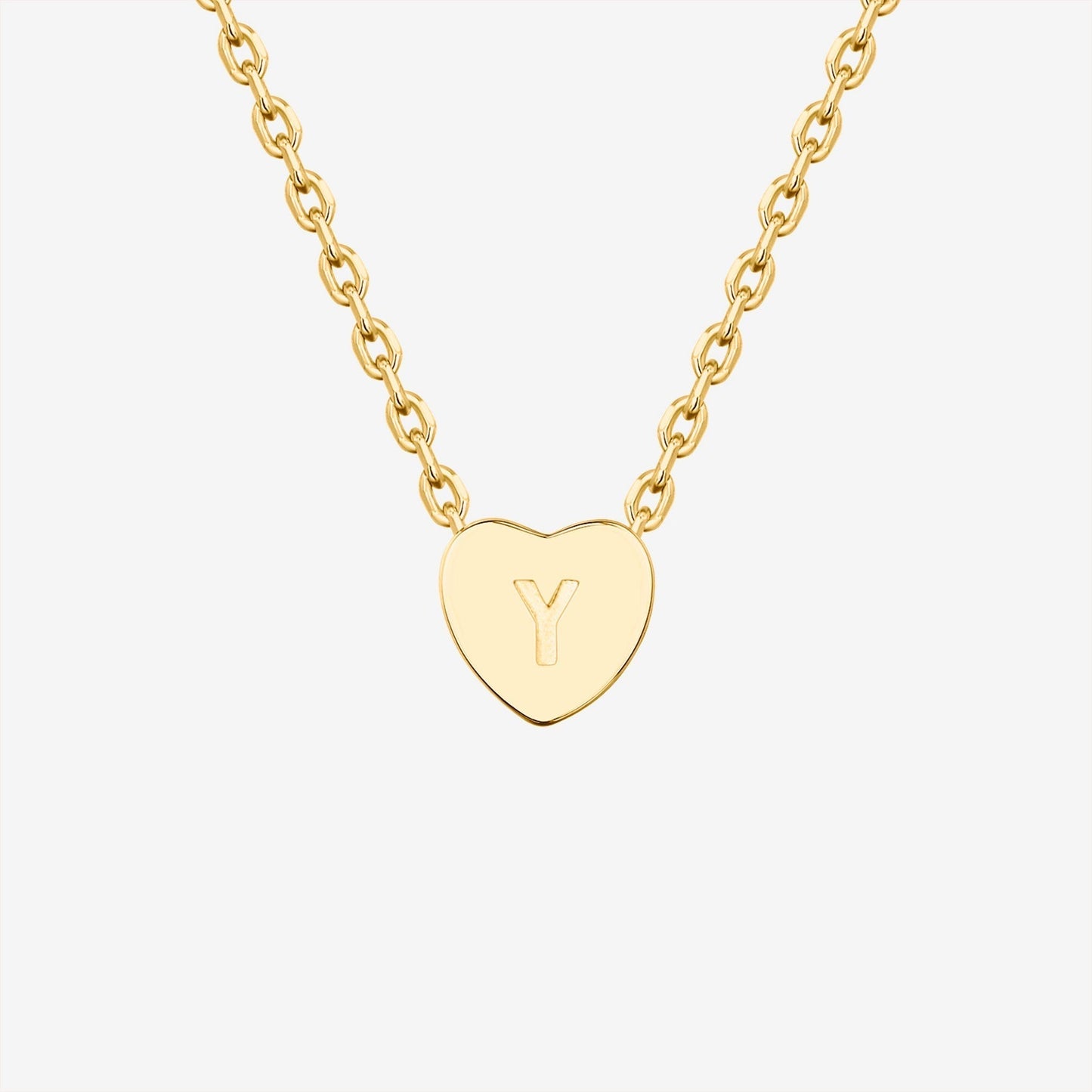 Dainty Heart Initial Necklace