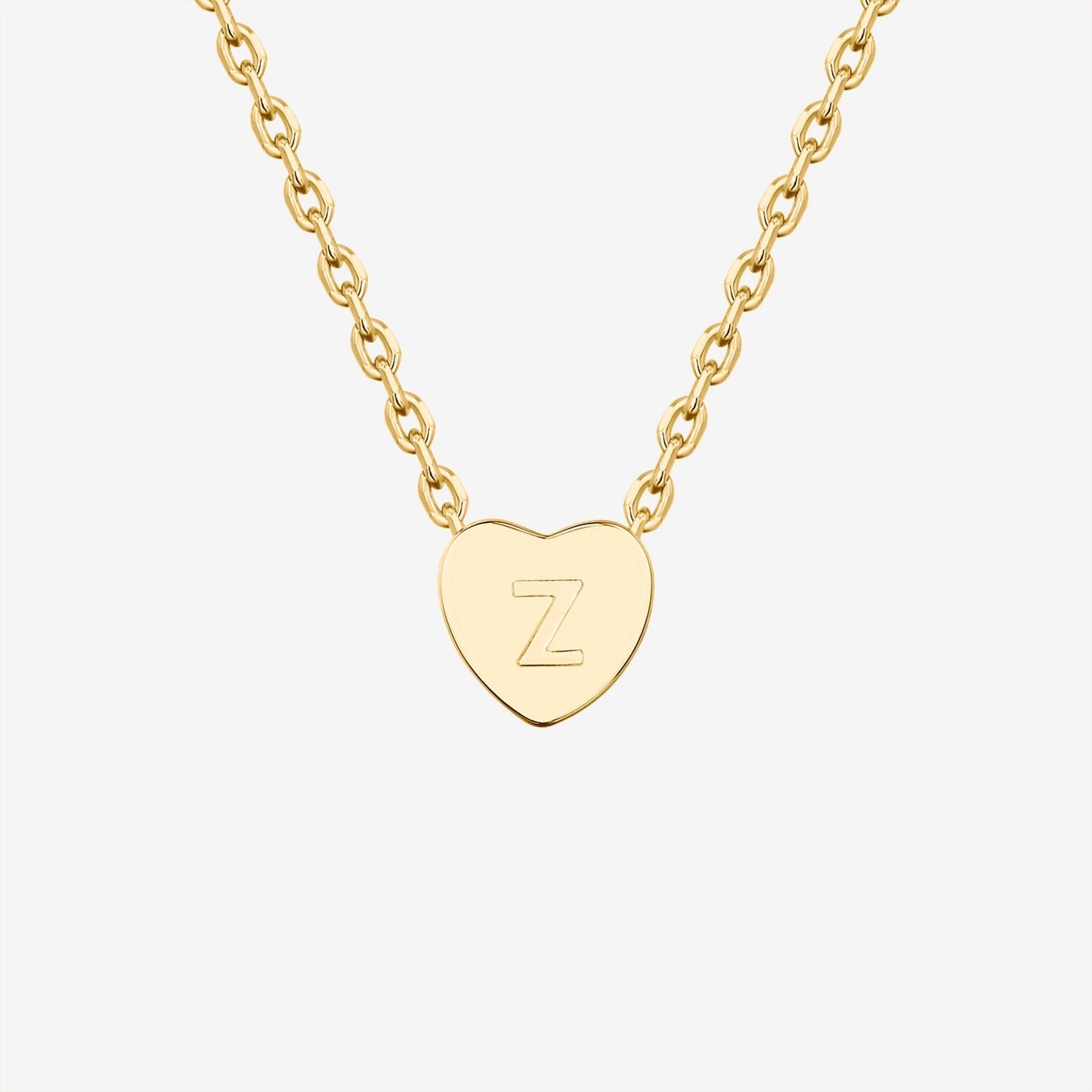 Dainty Heart Initial Necklace