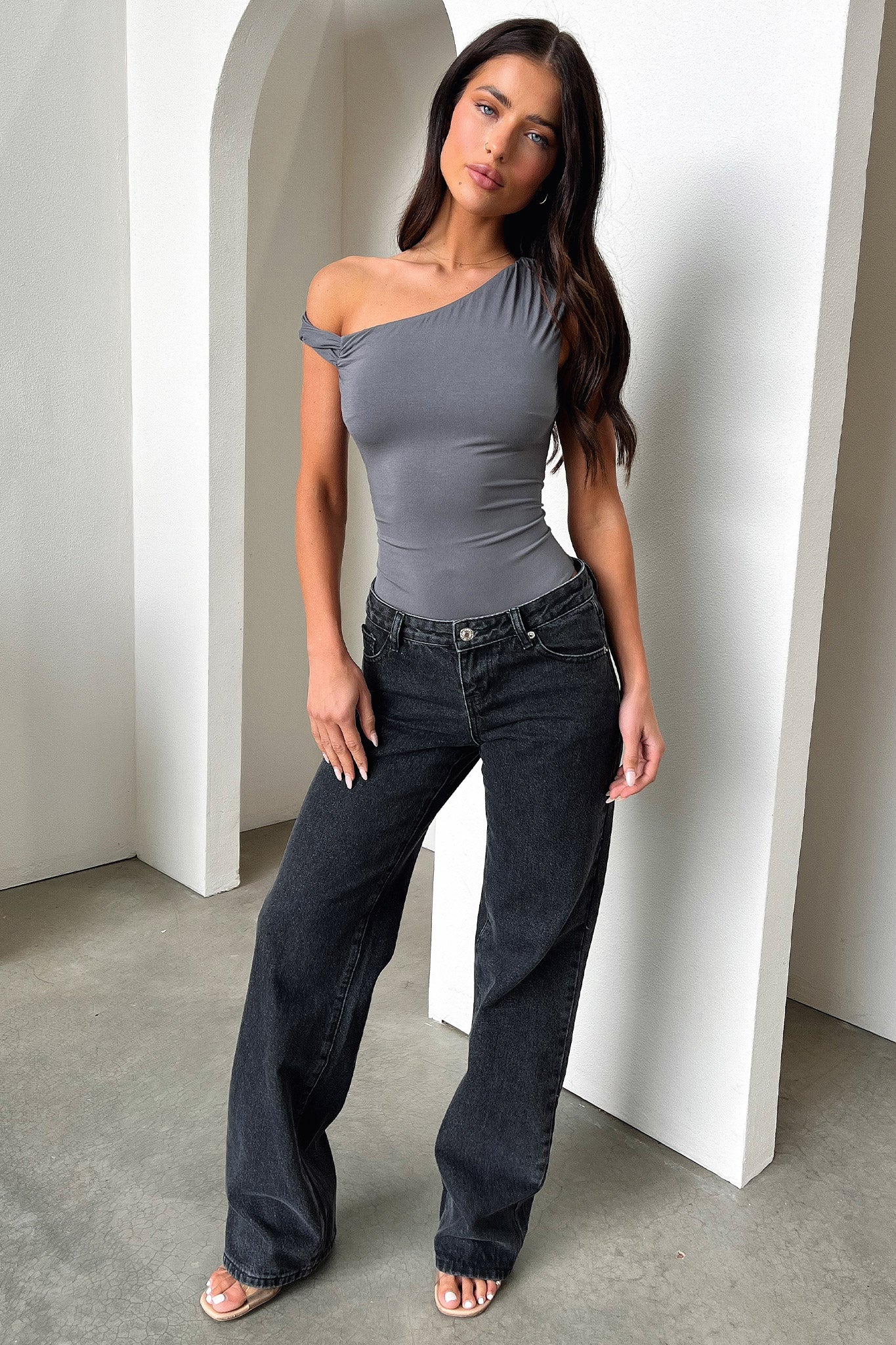 Aspen Bodysuit - Charcoal