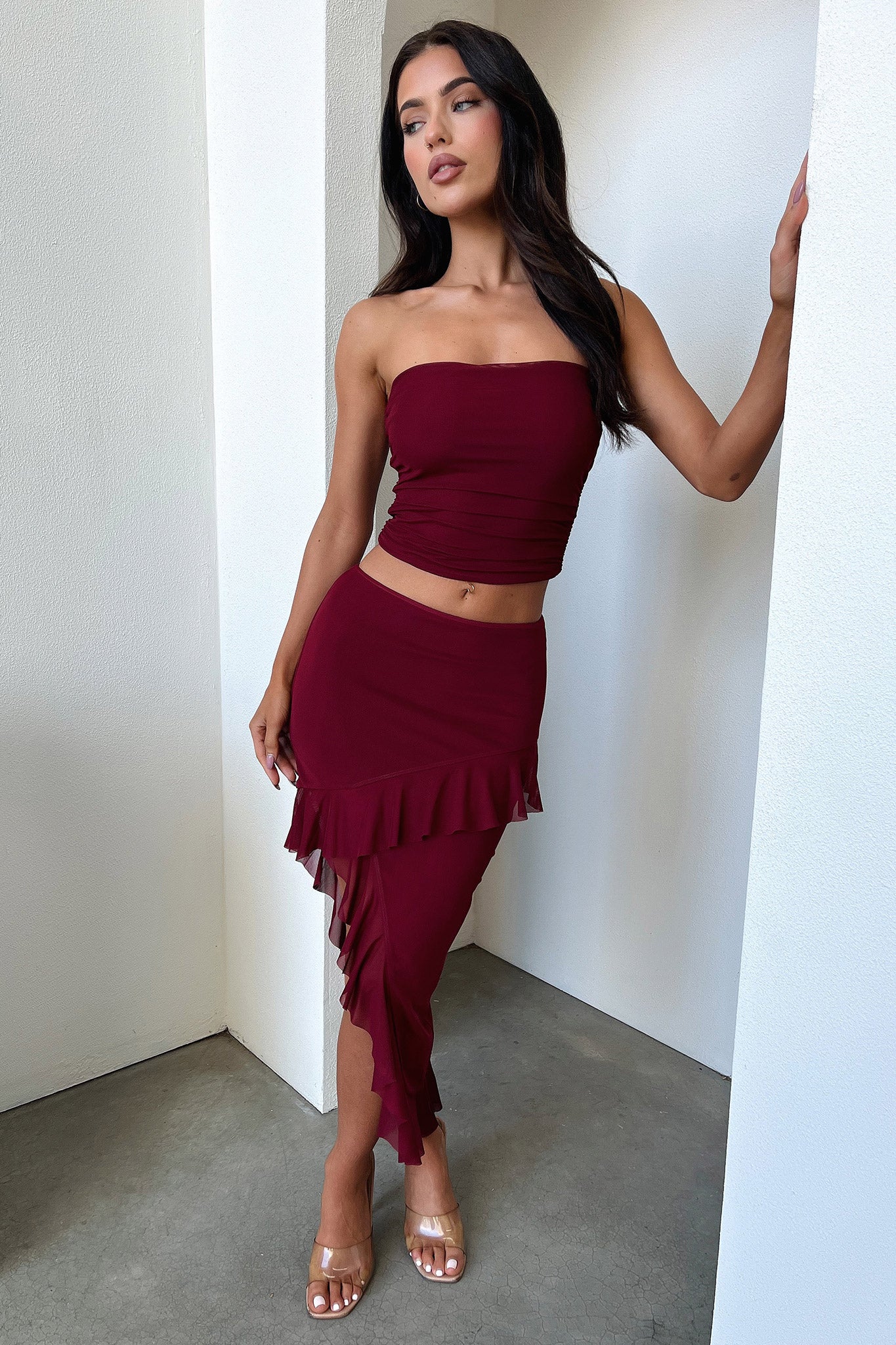 Cardona Top - Deep Red