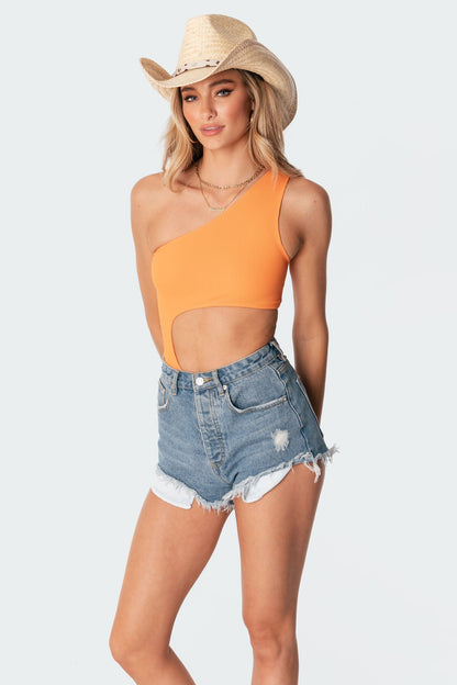 Jane Cut-Out Ribbed Bodysuit