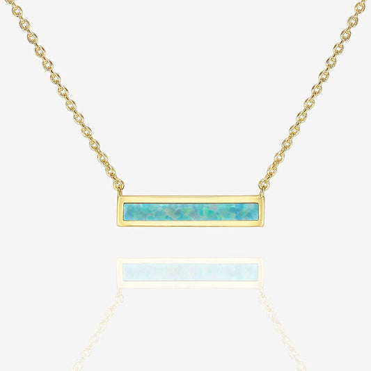 Opal Bar Necklace