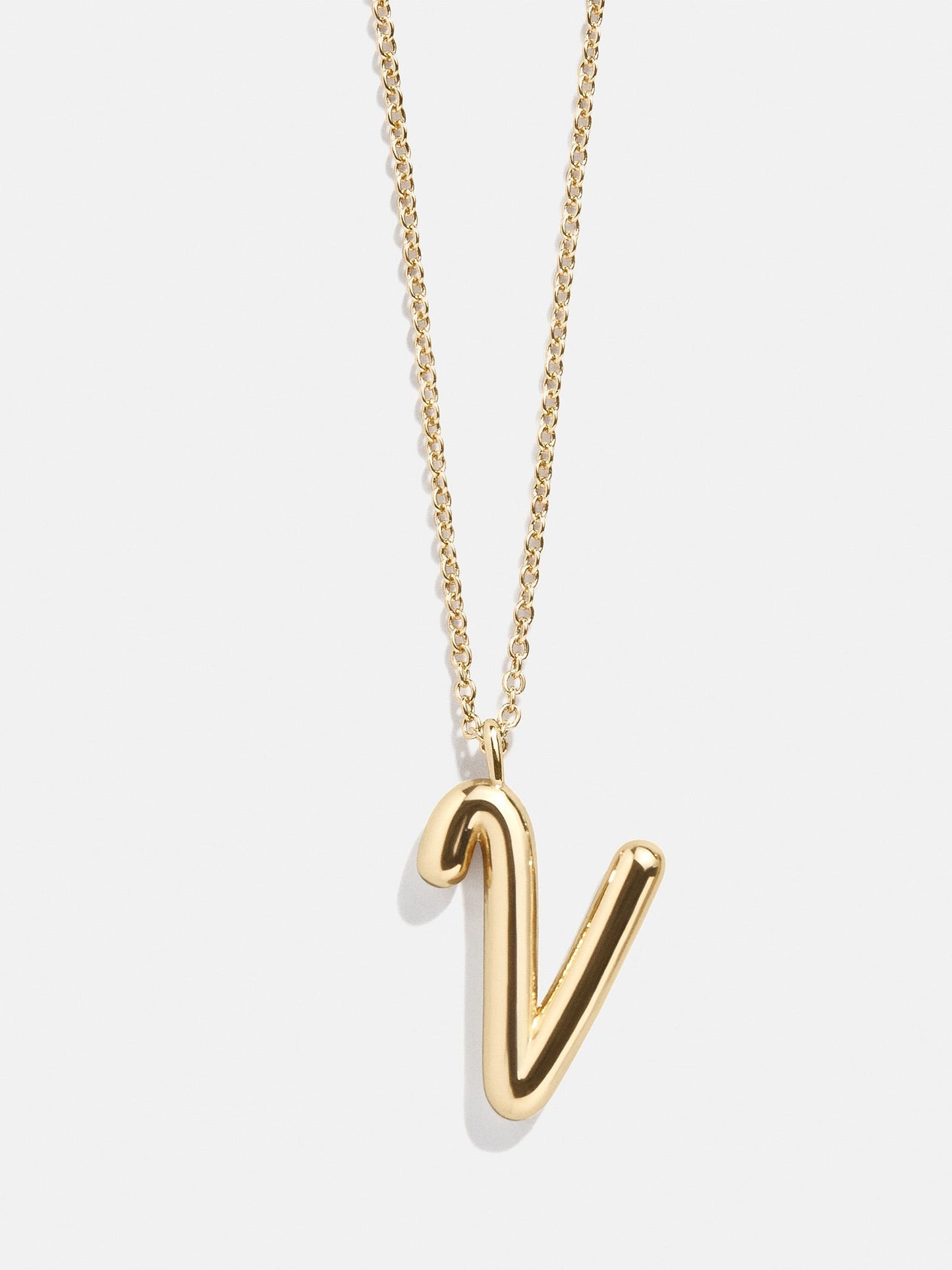 Bubble Script Initial Necklace - Gold