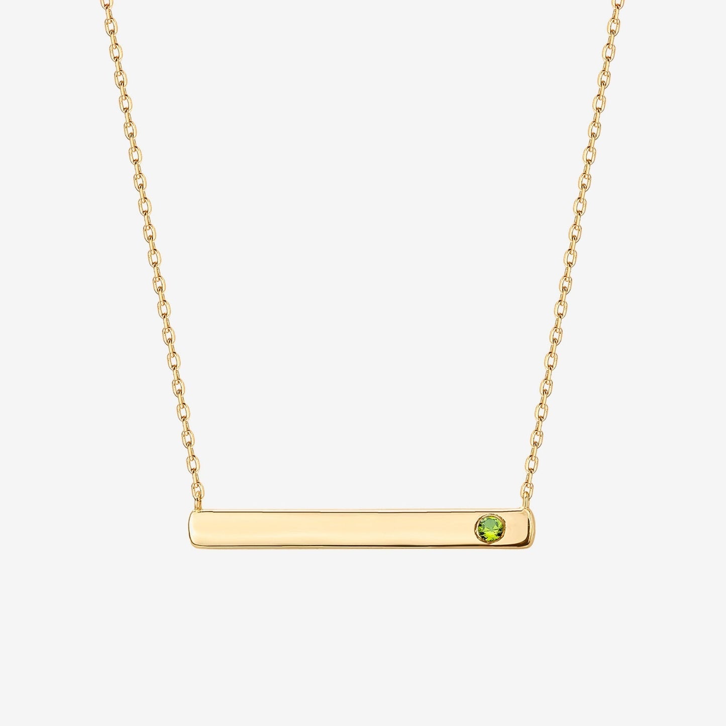 Horizontal Birthstone Bar Necklace