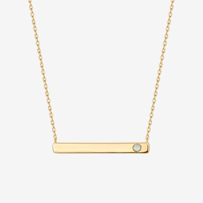 Horizontal Birthstone Bar Necklace