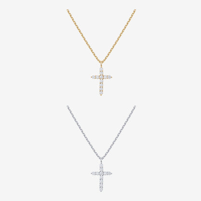 Cubic Zirconia Cross Pendant