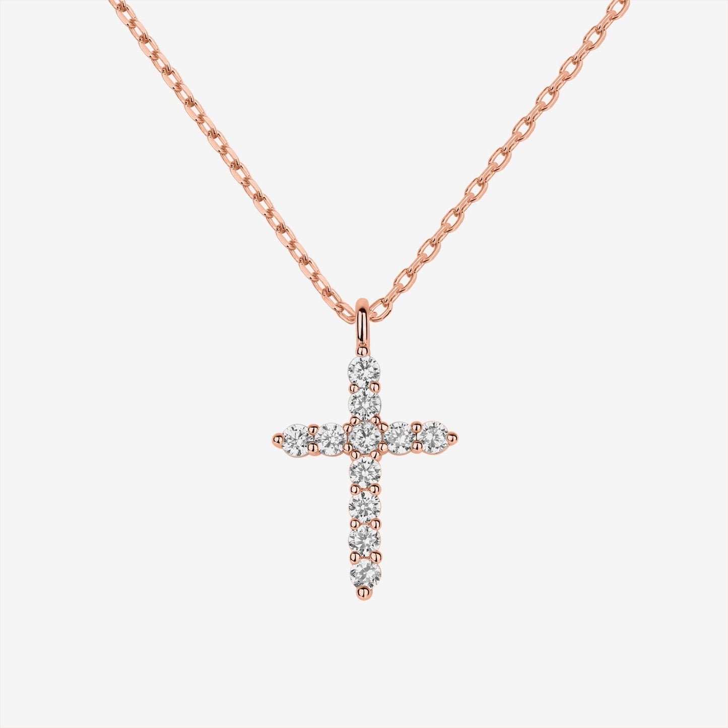 Vermeil Cubic Zirconia Cross Pendant