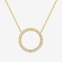 Vermeil Open Circle Pendant Necklace