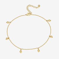 Charm Link Round Gold Anklet