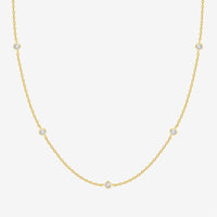 Simulated Diamond Station Necklace