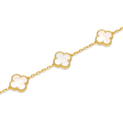 Love Clover Leaf Bracelet,925 Silver,18k Gold Plated