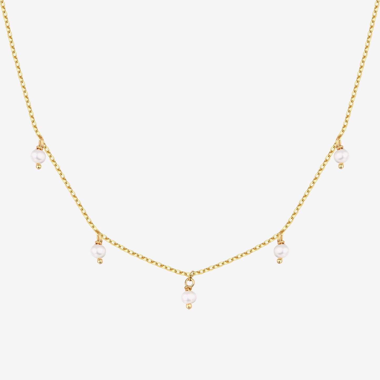 Shell Pearl Chain Necklace