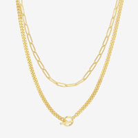Layered Chain Circle Necklace