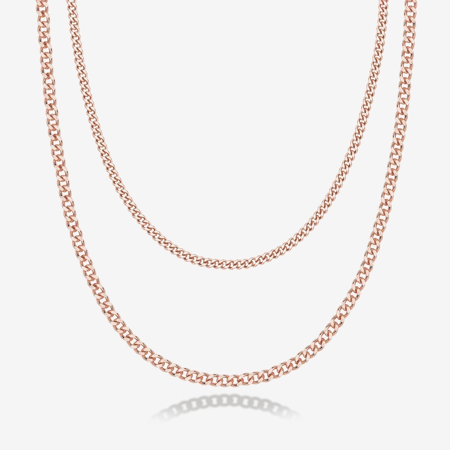 Layered Curb Link Chain Necklace