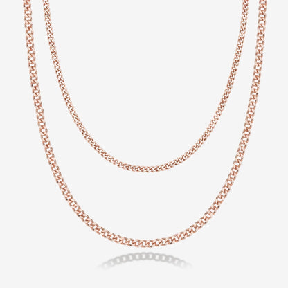 Layered Curb Link Chain Necklace