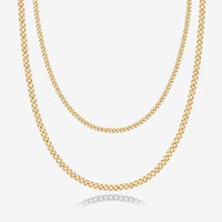 Layered Curb Link Chain Necklace