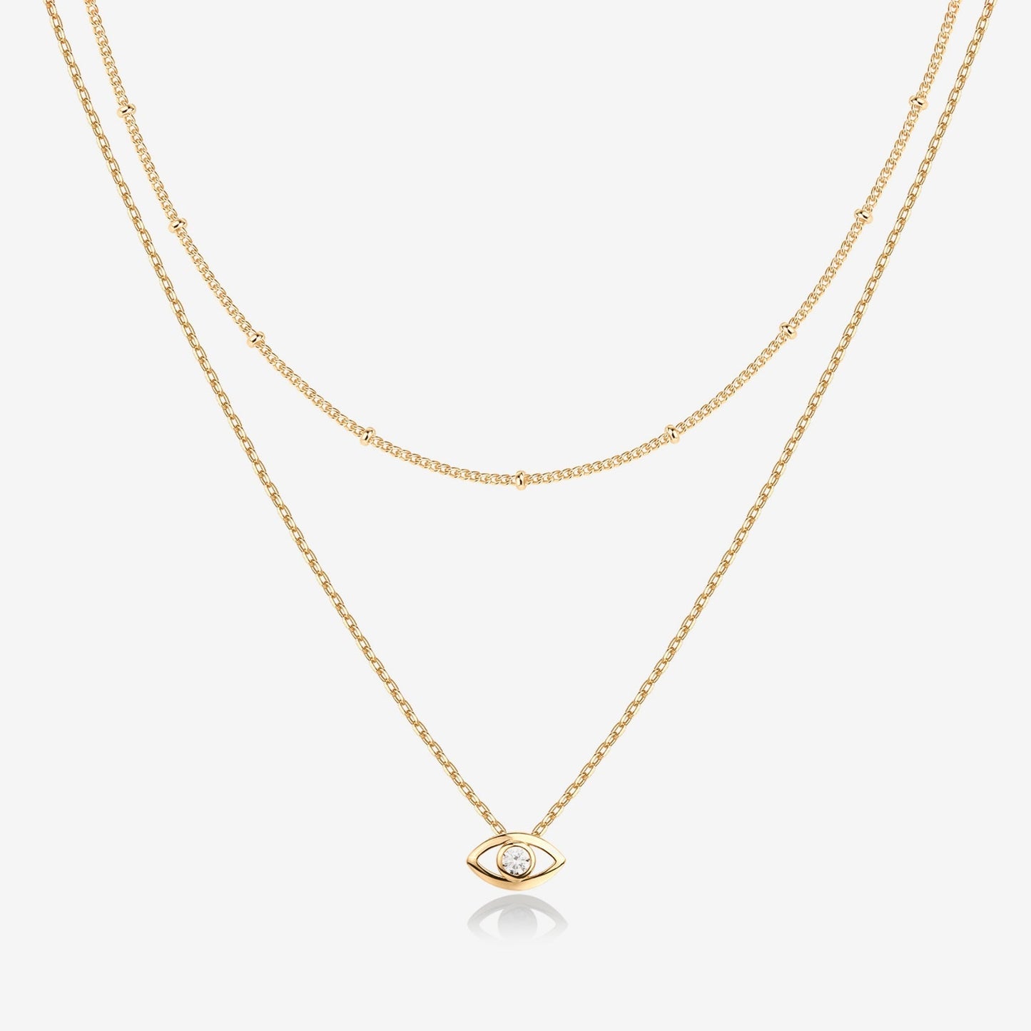 Layered Evil Eye Necklace