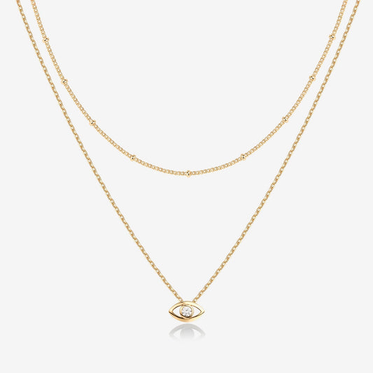 Layered Evil Eye Necklace