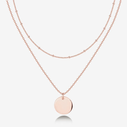 Vermeil Layered Coin Pendant Necklace