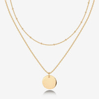 Vermeil Layered Coin Pendant Necklace