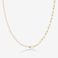 Pearl Paperclip Necklace