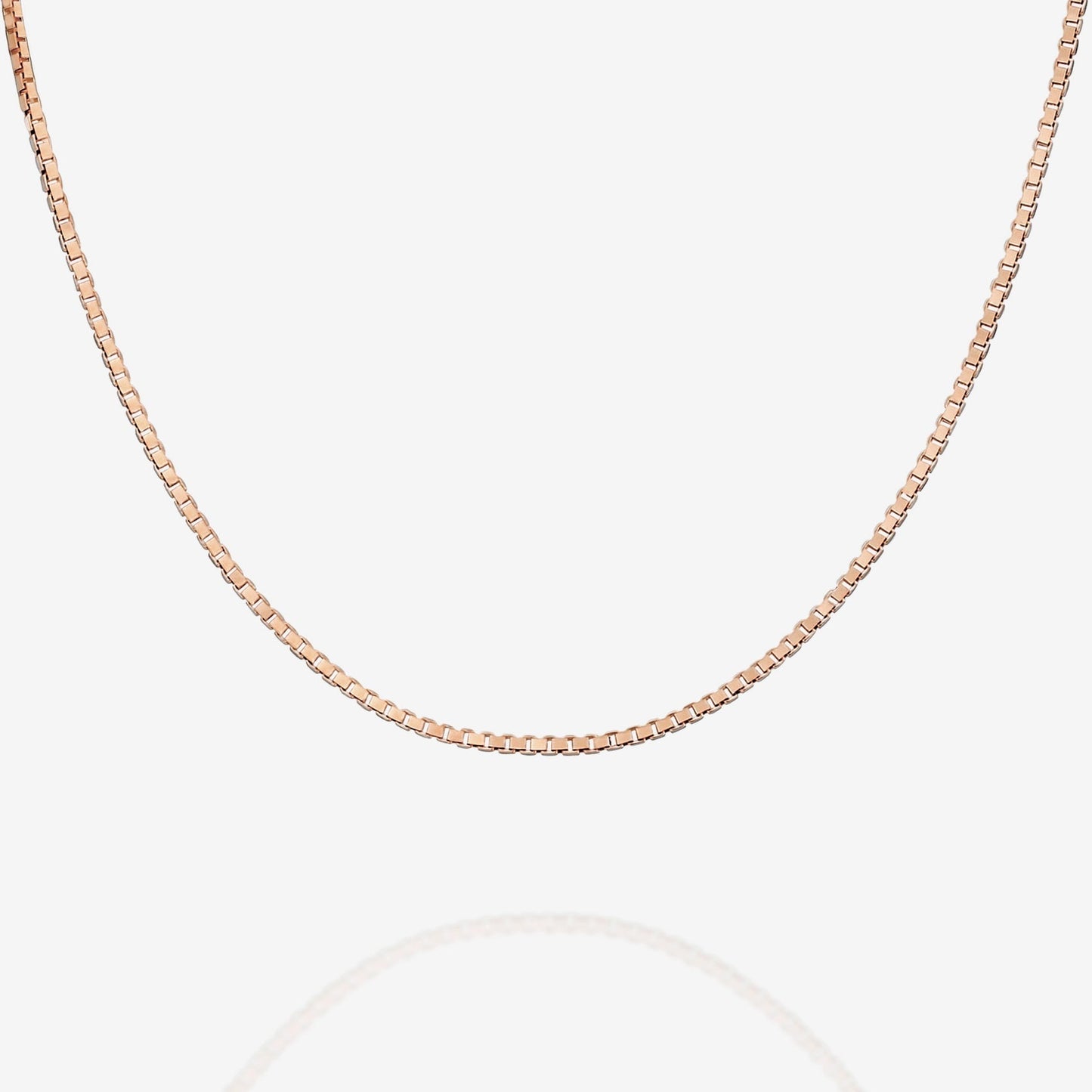 Stackable Mini Square Box Chain Necklace