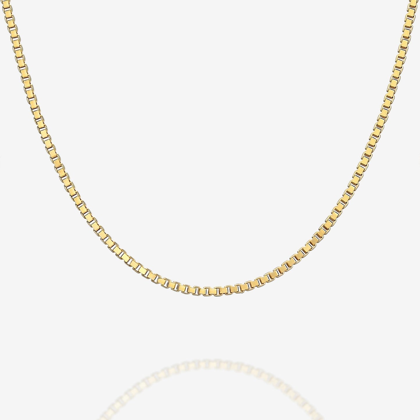 Stackable Medium Thick Square Box Chain Necklace