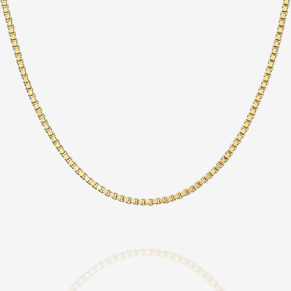 Stackable Medium Thick Square Box Chain Necklace