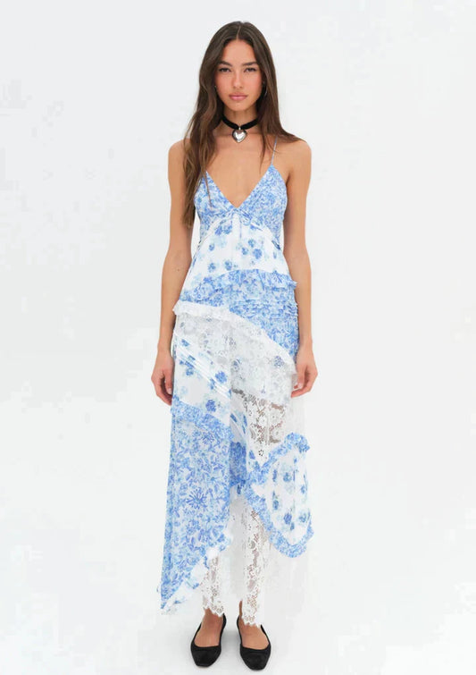 Blue Rosalyn Maxi Dress