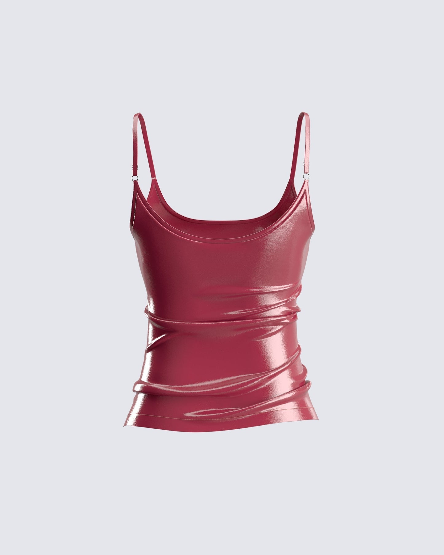Francine Plum Vegan Leather Top