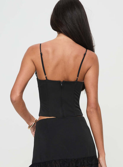 Ferran Corset Top Black