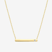 Horizontal Birthstone Bar Necklace