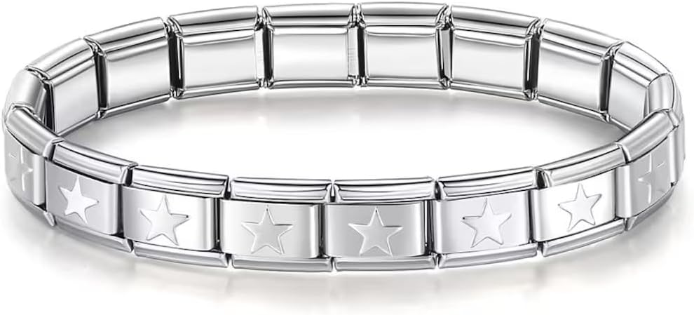 Italian Charm Starter Bracelet (18 links for standard size and 9 links for superlinks)