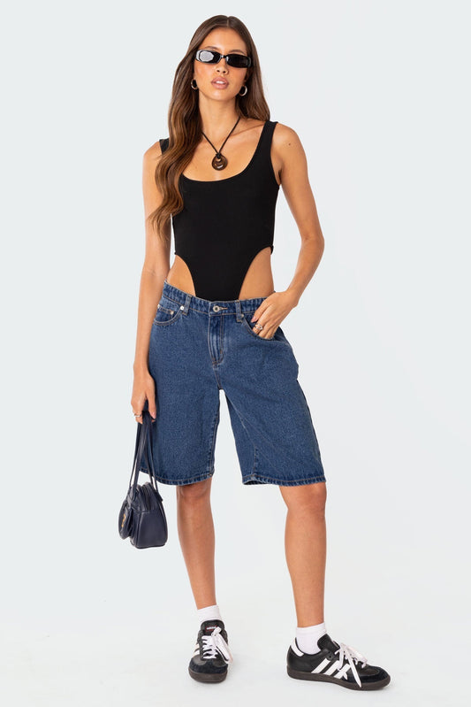 High Cut Ribbed Bodysuit