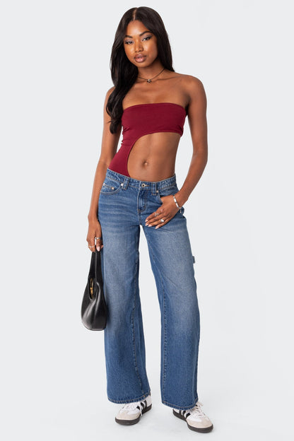 Indy Asymmetric Cut Out Bodysuit