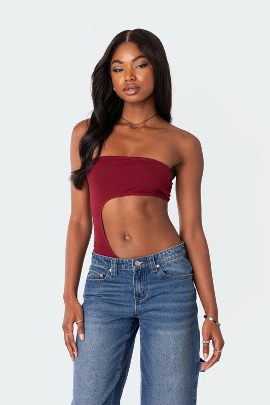 Indy Asymmetric Cut Out Bodysuit
